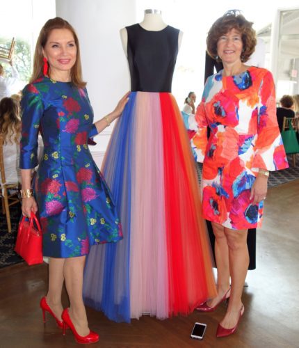 Jean Shafiroff, a beautiful gown from the CAROLINA HERRERA NEW YORK Fall 2018 collection and Elisa Greenbaum (Event Chair)
