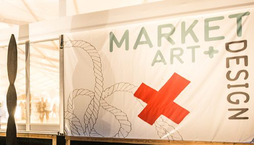 A banner that says market art design.