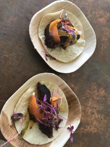 Beef Rib Tacos with Mole from Nick & Toni's (Chef Joe Realmuto)