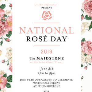 A flyer for national rose day at the madison stone.
