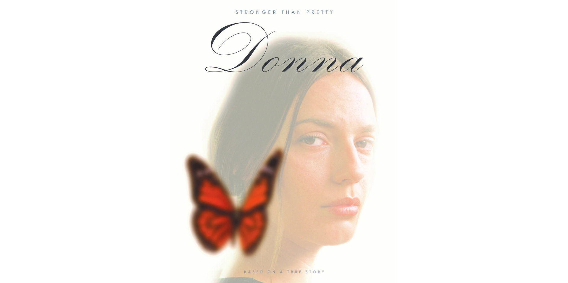 The cover of a book with a butterfly and a woman's face.