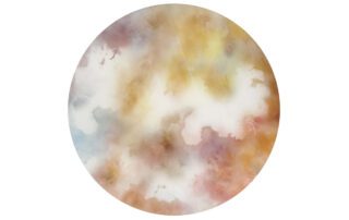 A circle image with so many cloud designs inside it
