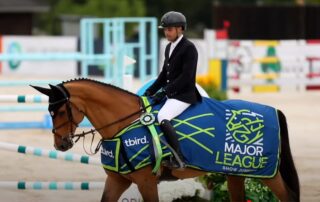 Rider and horse at Major League Show Jumping.